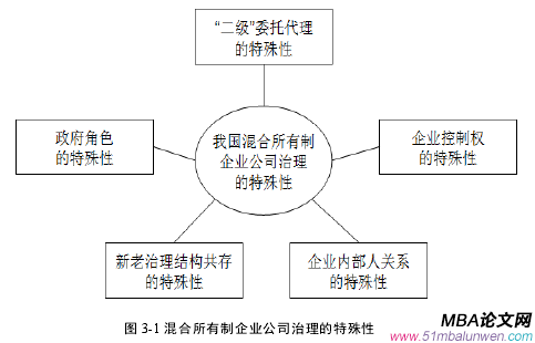 图 3-1 混合所有制企业公司治理的特殊性